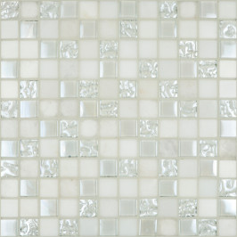 mosaique en pierre naturelle, carrelage mosaique, blanc, carrelage sur filet, salle de bain, douche,